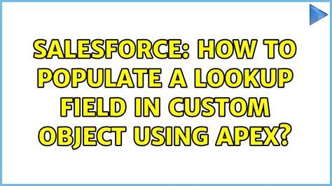 So it works like this -. . How to populate lookup field in salesforce apex